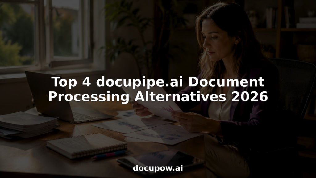 Professional woman reviewing document processing software comparison