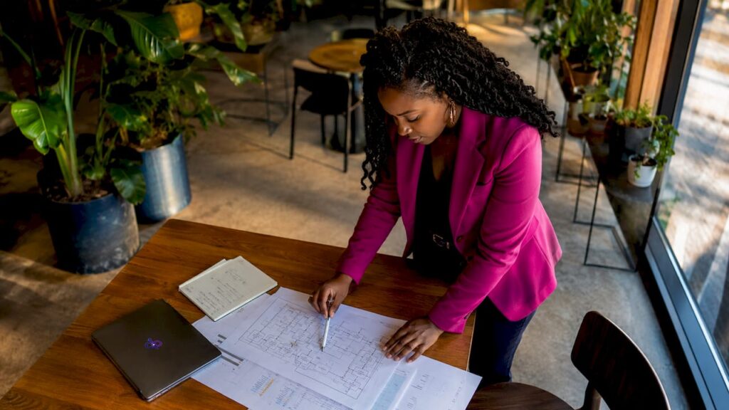 Data engineer managing unstructured data in office