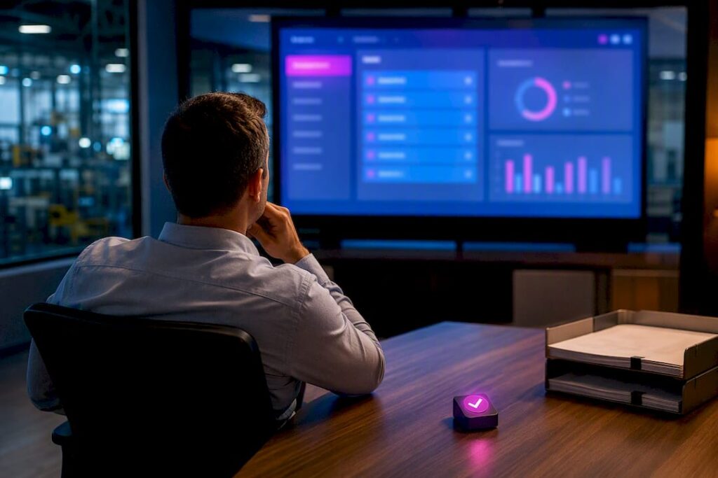 Operations lead reviewing AI workflow exception