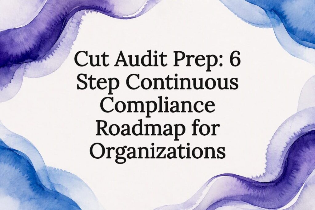 Decorative continuous compliance roadmap title card
