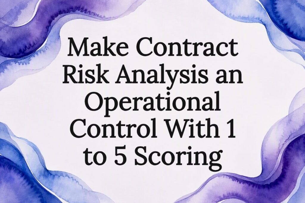 Decorative contract risk scoring title card