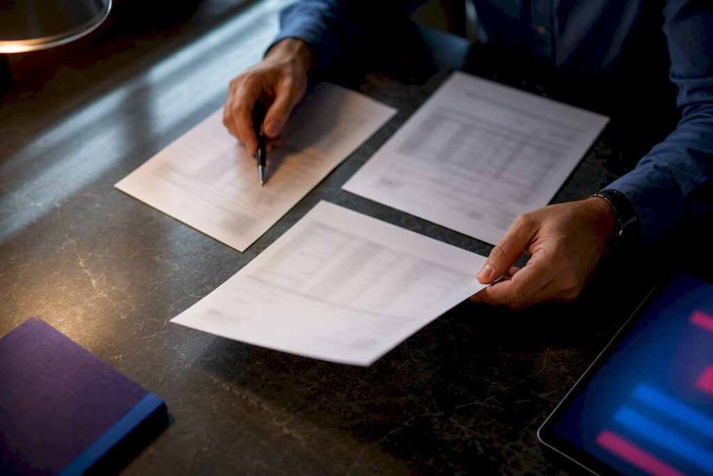 Broker reconciling shipment documents