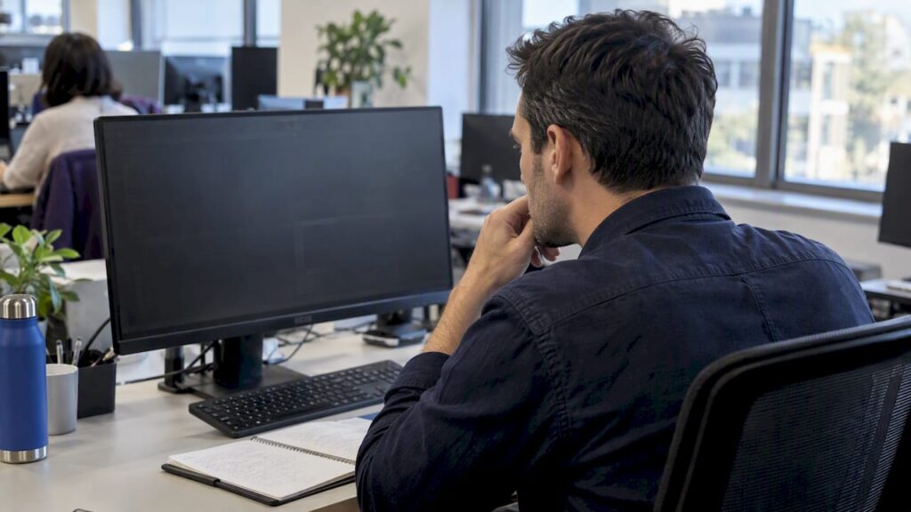 Architect reviewing document processing event trace