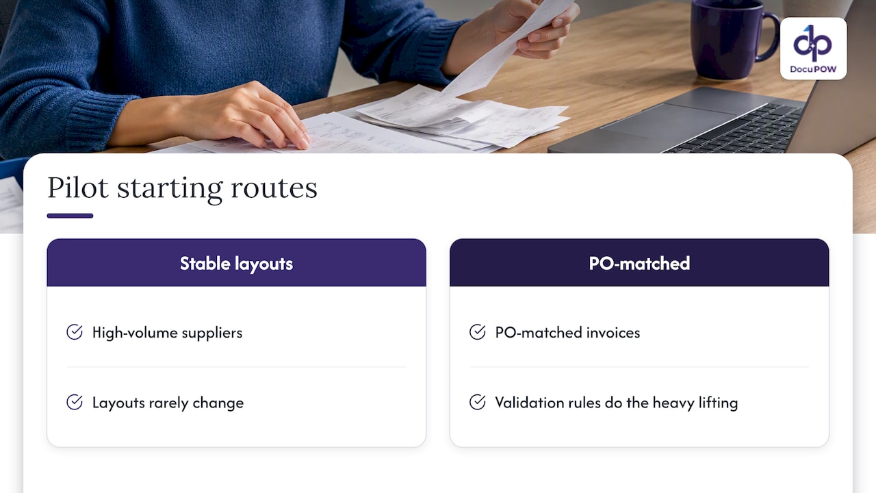 Two invoice automation pilot paths to early wins