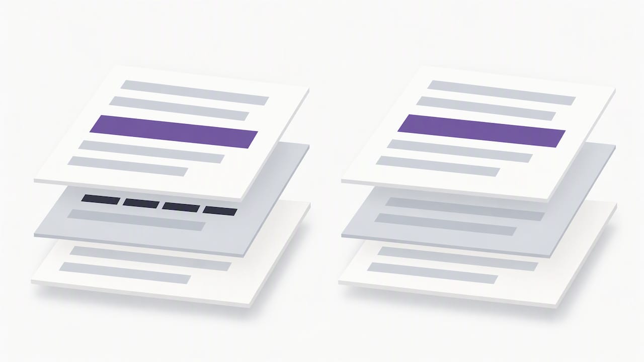 Visual cover leaves data beneath the document surface